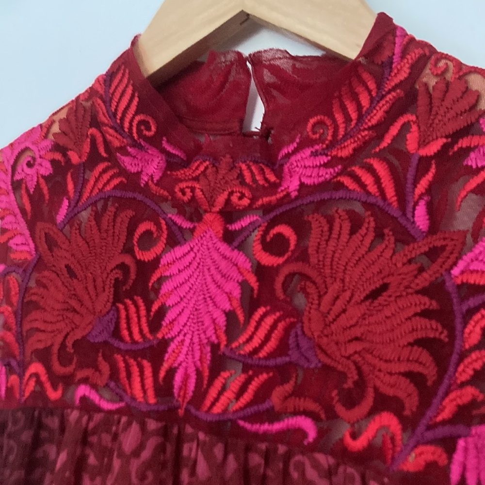 Anthropologie Swing Dress size 6 magenta color - Picture 5 of 11